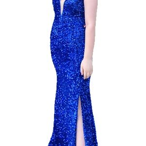 Stunning Blue Sequin Gown